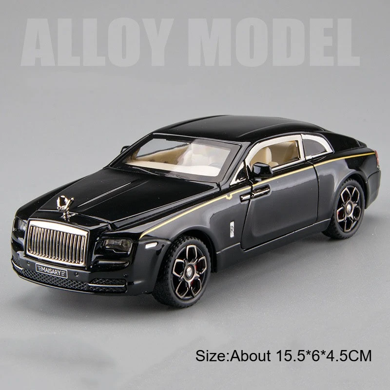 (wraith Black) Escala 1:32 - Modelo De Coche De Juguete - Carrocería De Metal - Neumáticos De Goma - Música Y Luces