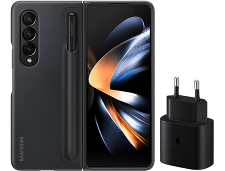 Pack Carcasa SAMSUNG Z Fold 4 + Cargador 25W Negro