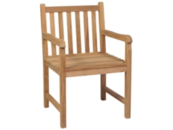 Maison Exclusive - Sillas De Jardín 4 Uds Madera Maciza De Teca Con Cojines Beige