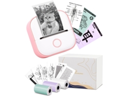Impresora Térmica Portátil, Impresora De Manga Bluetooth Sin Tinta Para Aprender Gráficos, Diagramas Anatómicos, Fotosrosa SIURN