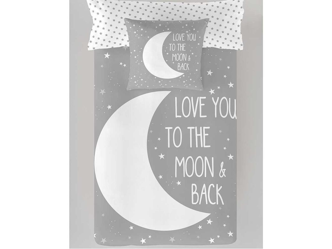 Juego De Sábanas COTTON ARTEAN Infantil/Juvenil Moon Grey 100% Algodón. Cama De 90