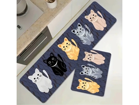 Alfombras antideslizantes para el piso de la cocina, alfombras lavables para el lavadero, patrón 16-50*150cm LUUCOZK