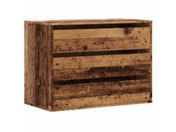 Maison Exclusive - Cajonera De Esquina Madera De Ingeniería Envejecida 80x41x58 Cm