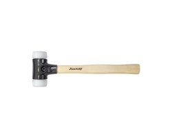 WIHA Martillo De Cara Blanda Safety De Dureza Media/Muy Duro Con Mango De Madera Hickory, Cabezal Redondo (26646)