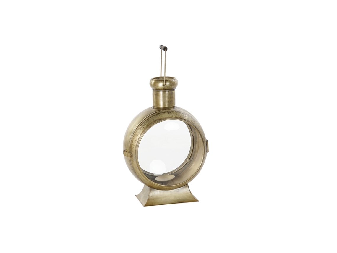 Farola Metal Cristal Dorado 37x20x56cm