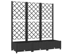 Jardinera VIDAXL Negro Polipropileno (120x40x121,5 cm)