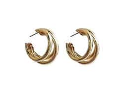 2026-aretes De Club Para Mujer Aros C-forma Exagerados Hip Hop Geométricos Huecos Para Fiesta