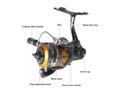 2026rebe-reel De Pesca Spinning Mini Ultraligero De Metal 4.3:1 Intercambiable Mano Derecha/izquierda Para Agua Dulce Y Salada