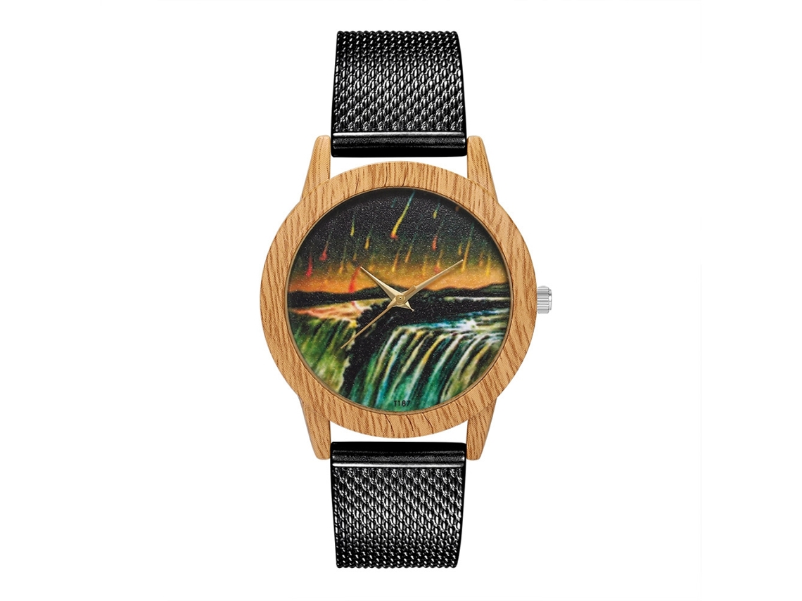 Reloj De Pulsera Unisex Sencillo De Malla De Silicona Con Movimiento De Cuarzo Negro.