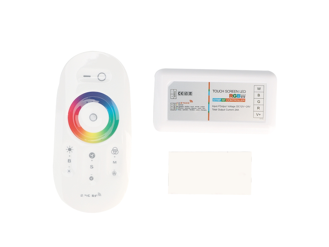 2026-controlador Led Rgbw Inalámbrico 2.4g Con Control Remoto Táctil Rf Dimmer Para Tiras Led Dc 12-24v