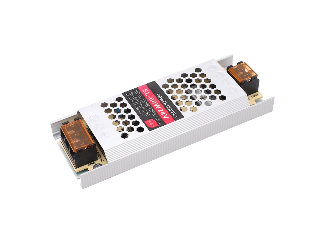 Veloriskku-adaptador Driver Transformer De Potencia Led Ultra Slim Para Tiras de Luz Caja 60w 24v 2.5a