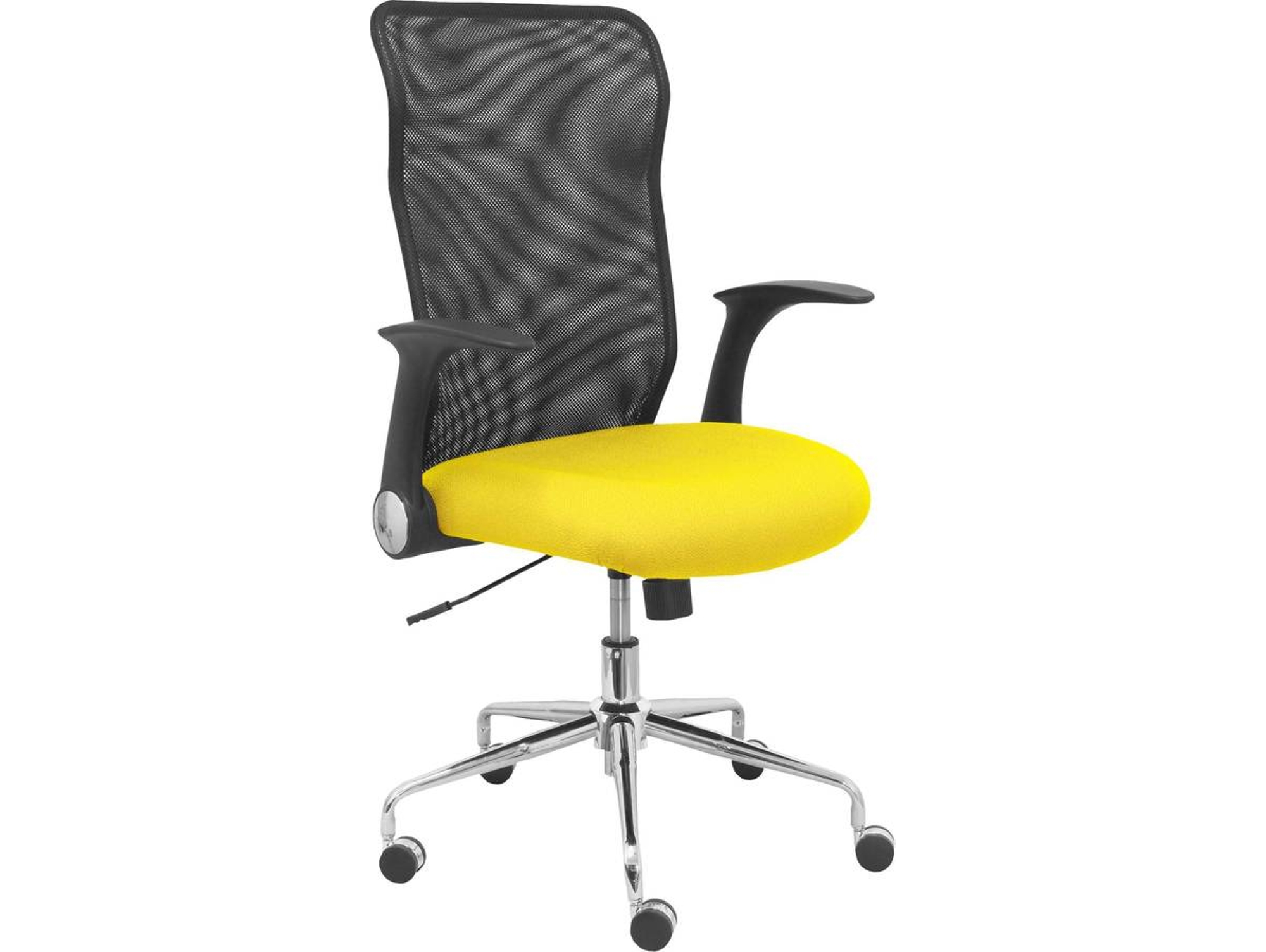 Silla de Escritorio Operativa PIQUERAS Y CRESPO Minaya Amarillo y Negro (Malla y Tejido)