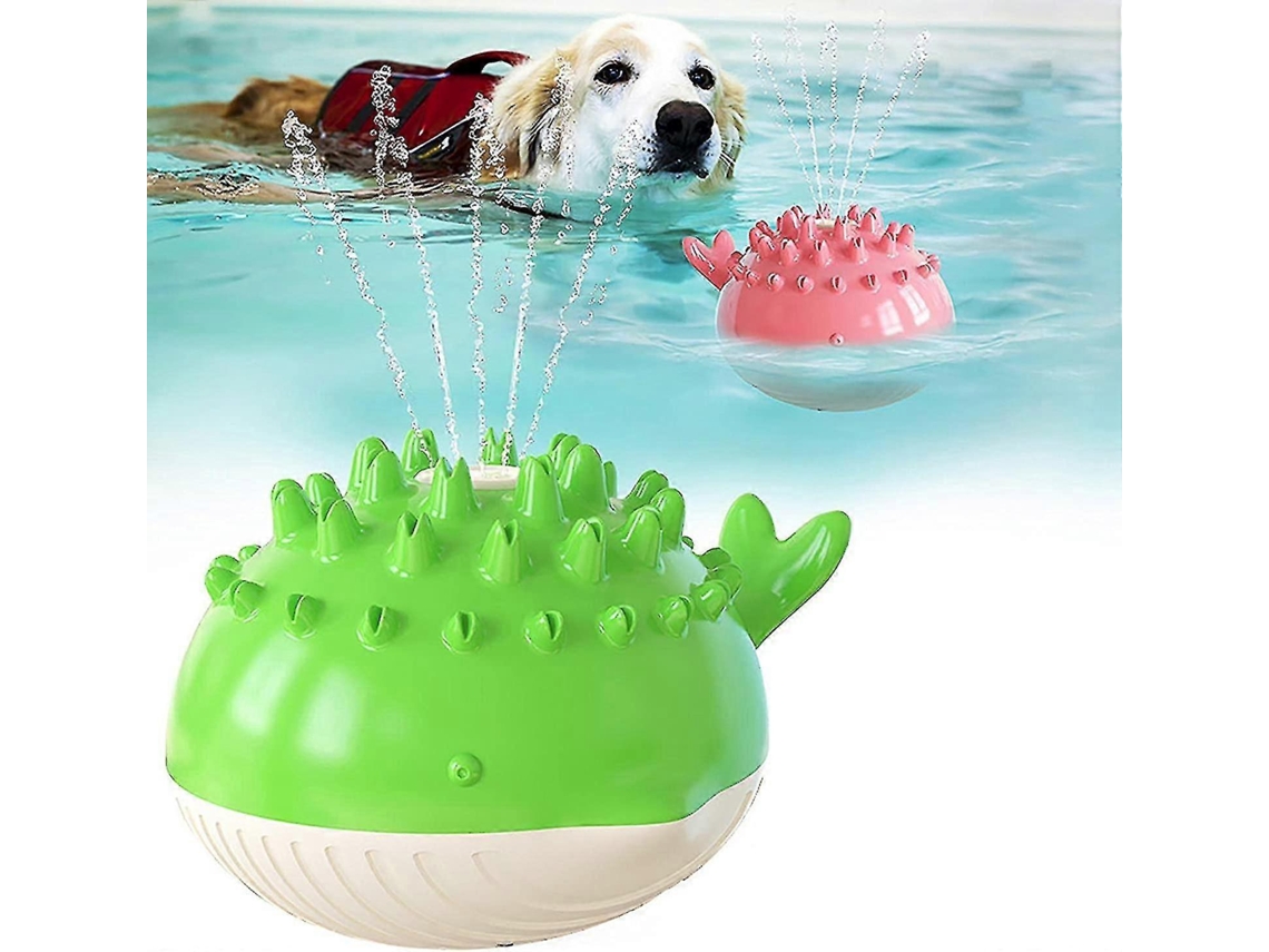 Juguete eléctrico flotante para perros, rociador de agua, color verde Rosewell