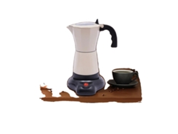 Cafetera espresso, alta eficiencia en la preparación, construcción duradera, color blanco.