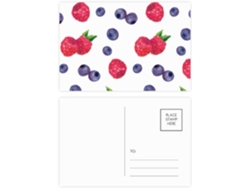 Besportble Diythinker De Postales De Cumpleaños Con Ilustración De Fresa Y Arándano Y Agradecimiento Pulgad...