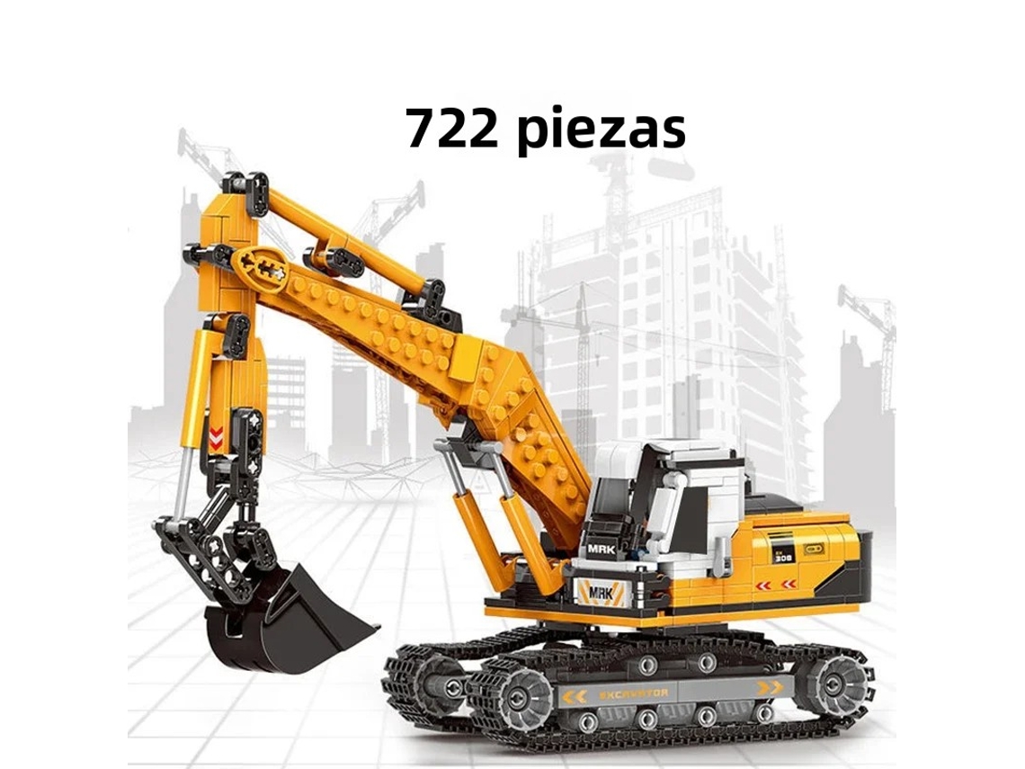 (estilo 4) Bloques De Construcción Moc Para Niños, Juguete De Ingeniería Diy, Excavadora, Bloques De Construcción