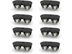 Polea de caja de almacenamiento de 8 piezas, ruedas para muebles pequeños, polea autoadhesiva de plástico.