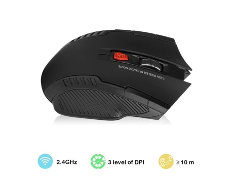 HURRISE Ratón Óptico 2.4G Ratón con Cable 3 Niveles Computadora Óptica Ajustable Dispositivo de Computación Externa