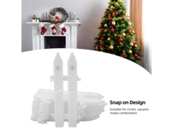 20 Vallas Decorativas De Plástico Blanco Para Árbol De Navidad, Jardín, Fiesta, Boda.