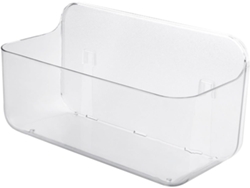 Estantería De Baño Transparente Mediana Para Montaje En Pared, No Requiere Perforación