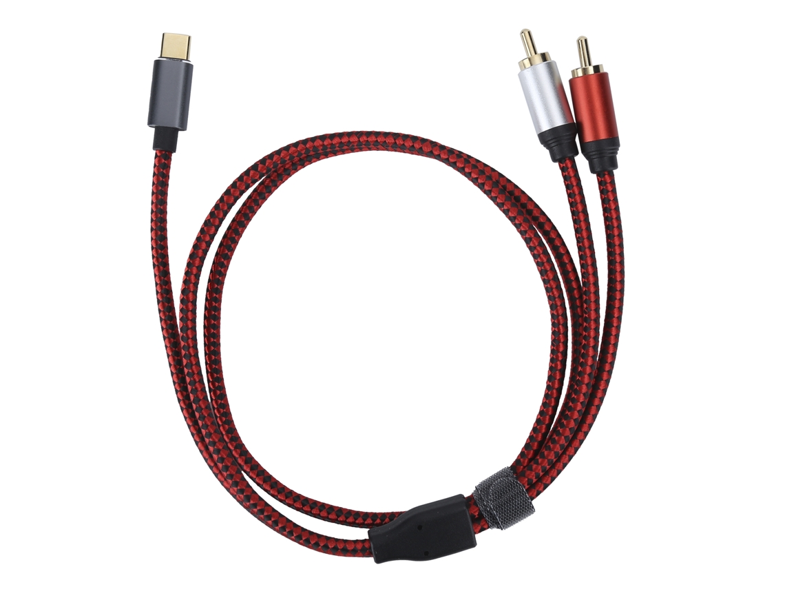 Cable de audio USB-C a RCA con platino dorado de 3 m