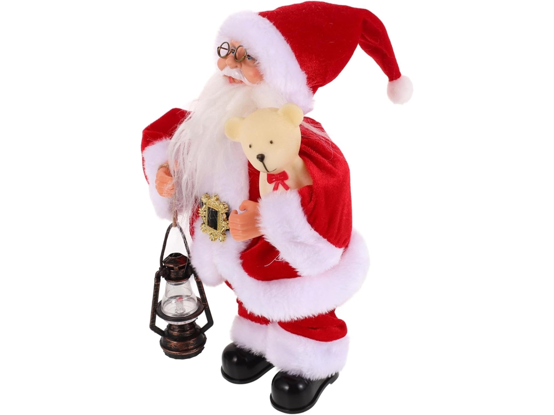 Muñeco De Peluche Musical Eléctrico De Papá Noel Que Baila Y Mueve La Barriga.
