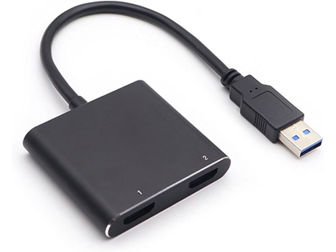 Resolución Estándar De Divisor De Vídeo Usb De Aluminio De 2 Puertos