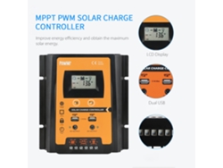 Controlador De Carga Solar Pwm 30a Para Sistema 12v/24v Con Pantalla Lcd, Puerto Usb Y Protección Contra Sobrecarga