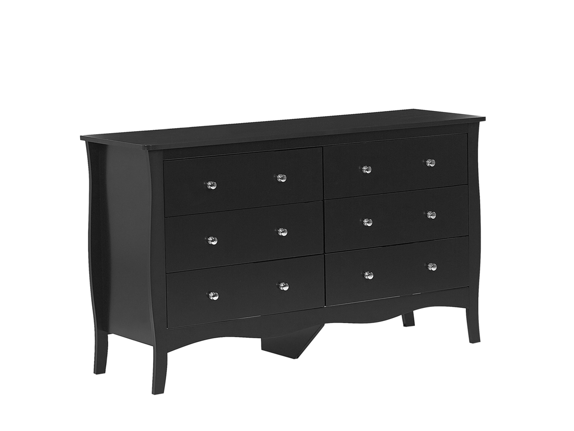 Cómoda BELIANI Winchester de MDF Negro 130x40x75