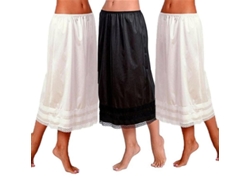 2026-falda Interior De Encaje Para Mujer Falda Larga Antiestática Talla L-3xl Blanco Negro Marfil 2xl Negro