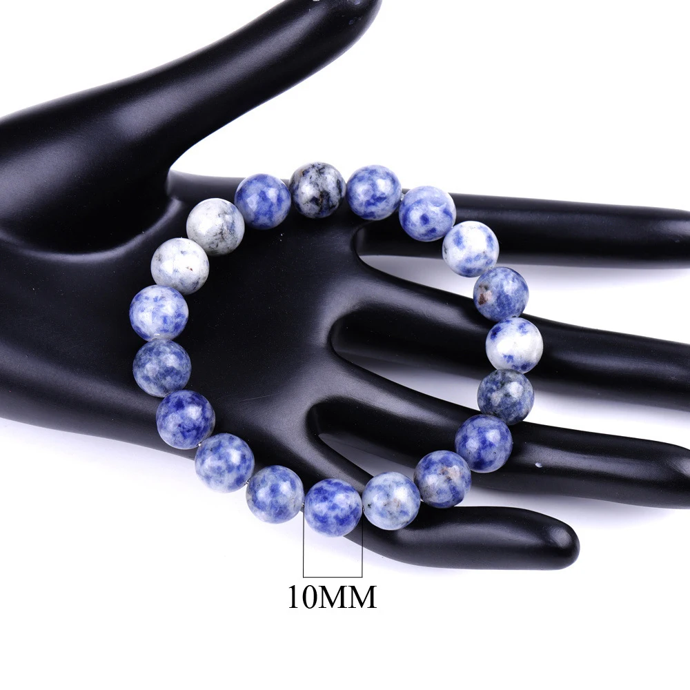 Pulsera De Chakras Con Piedras Preciosas Naturales (10 Mm X 19 Cm) - Cuentas De Energía De Cristal Curativo