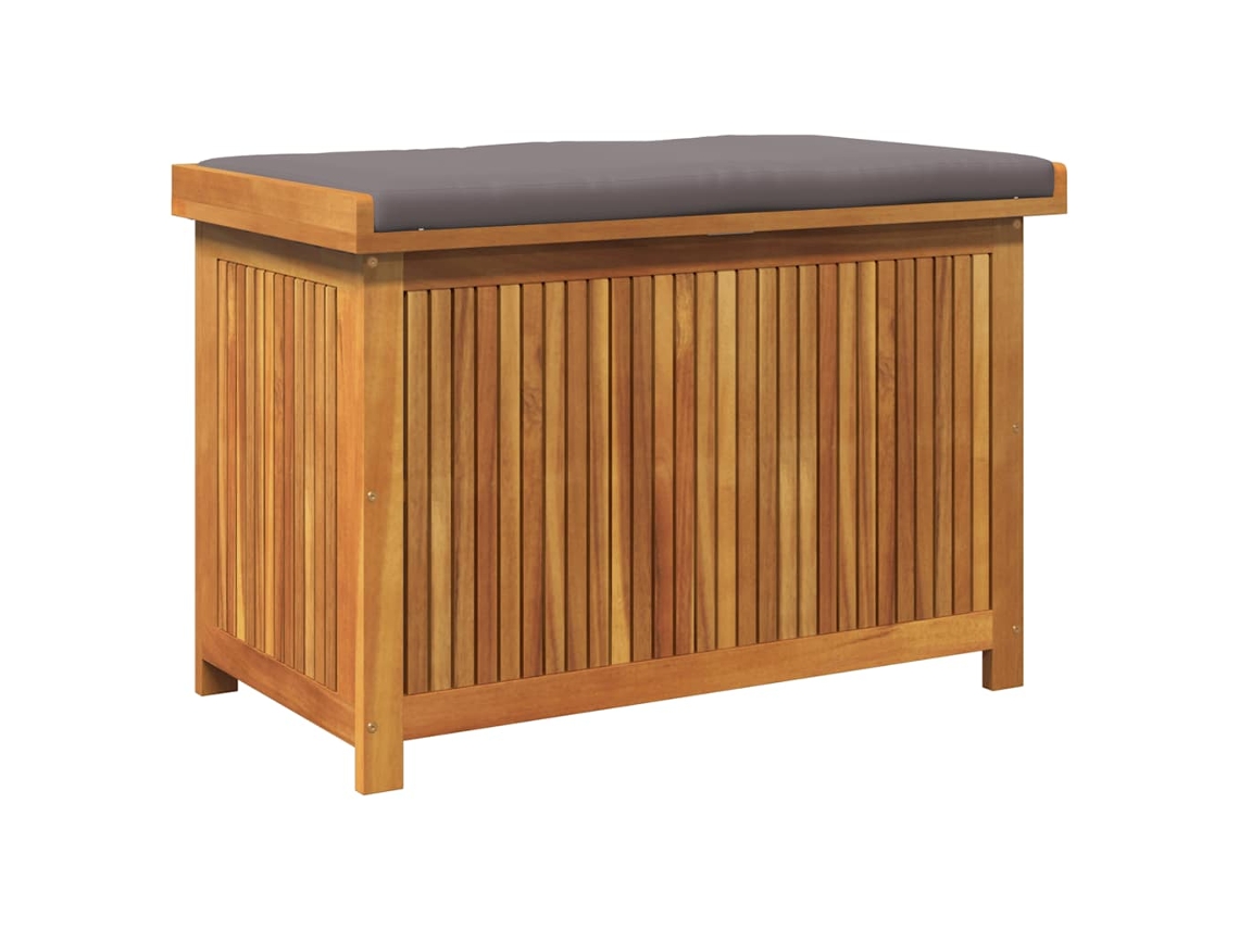 Caja de cojines para exterior, madera maciza de acacia, EXCLUSIVA DE LA CASA