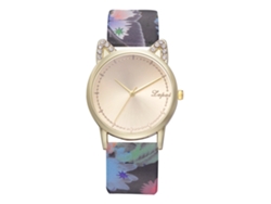 Reloj De Pulsera Para Mujer Lvpai P802 Con Correa De Aleación De Pu, Movimiento De Cuarzo Y Orejas De Gato - 1