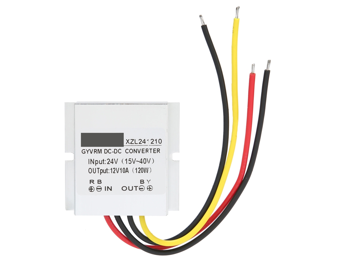 Reductor/convertidor De Voltaje De 24 V Cc A 12 V, 10 A, 120 W, Resistente Al Agua.
