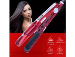 Plancha De Pelo Con Revestimiento Cerámico Y Temperatura Regulable, Alisadora/rizadora, Accesorio Multifuncional, Cómoda De Usar.
