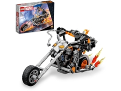 LEGO Marvel: Mech e Mota do Ghost Rider – brinquedo de construção com uma minifigura e uma corrente dentada (264 peças)