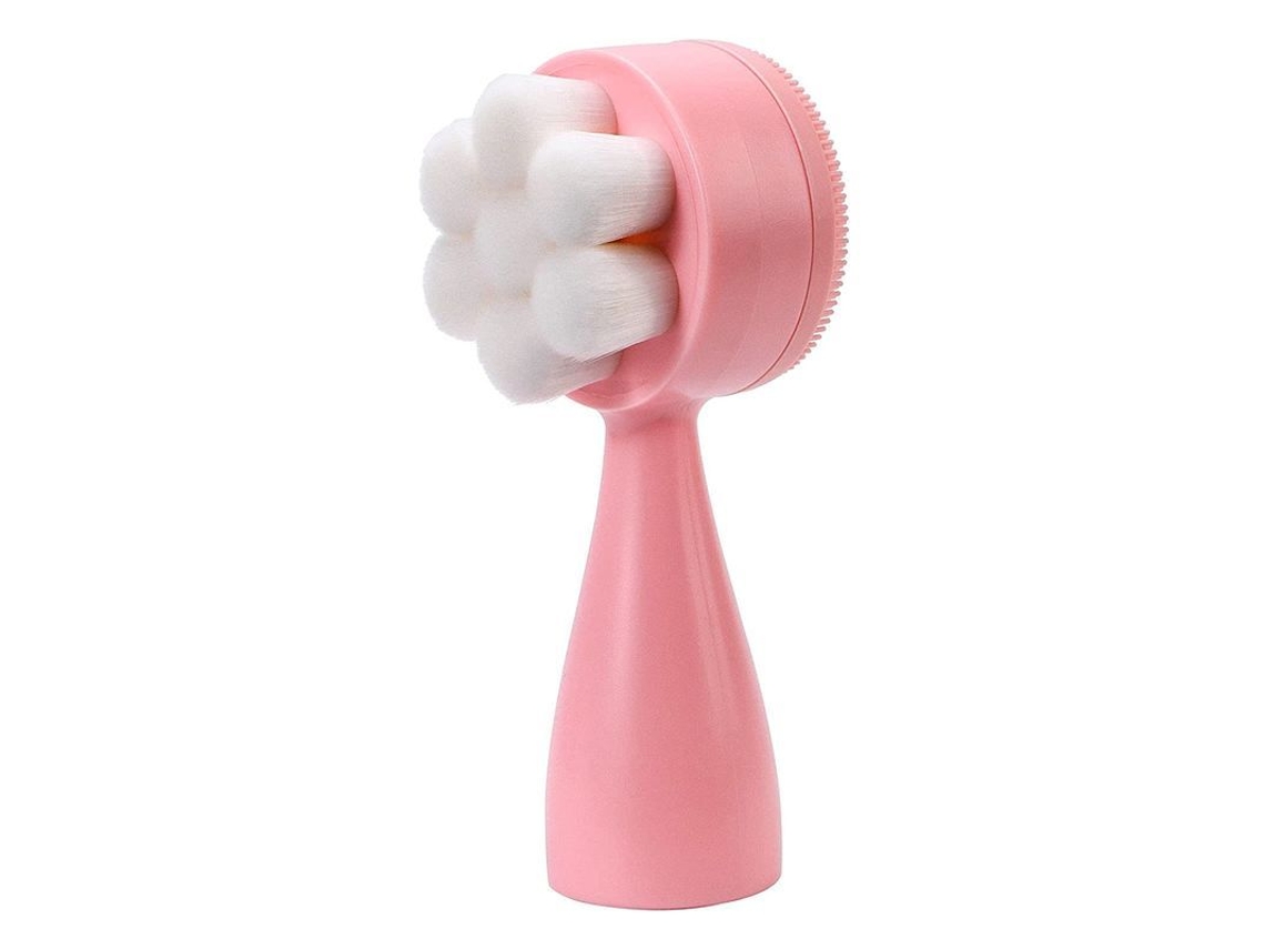 Cepillo Limpiador 2 En 1 Con Cerdas Ultrafinas Para Una Limpieza Profunda De Los Poros Y Exfoliación - Rosa