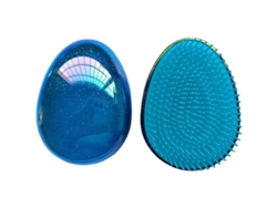 Peine Desenredante Para Extensiones De Cabello, Mini Cepillo Compacto Para Cabello Sin Nudos (azul Cielo Estrellado)