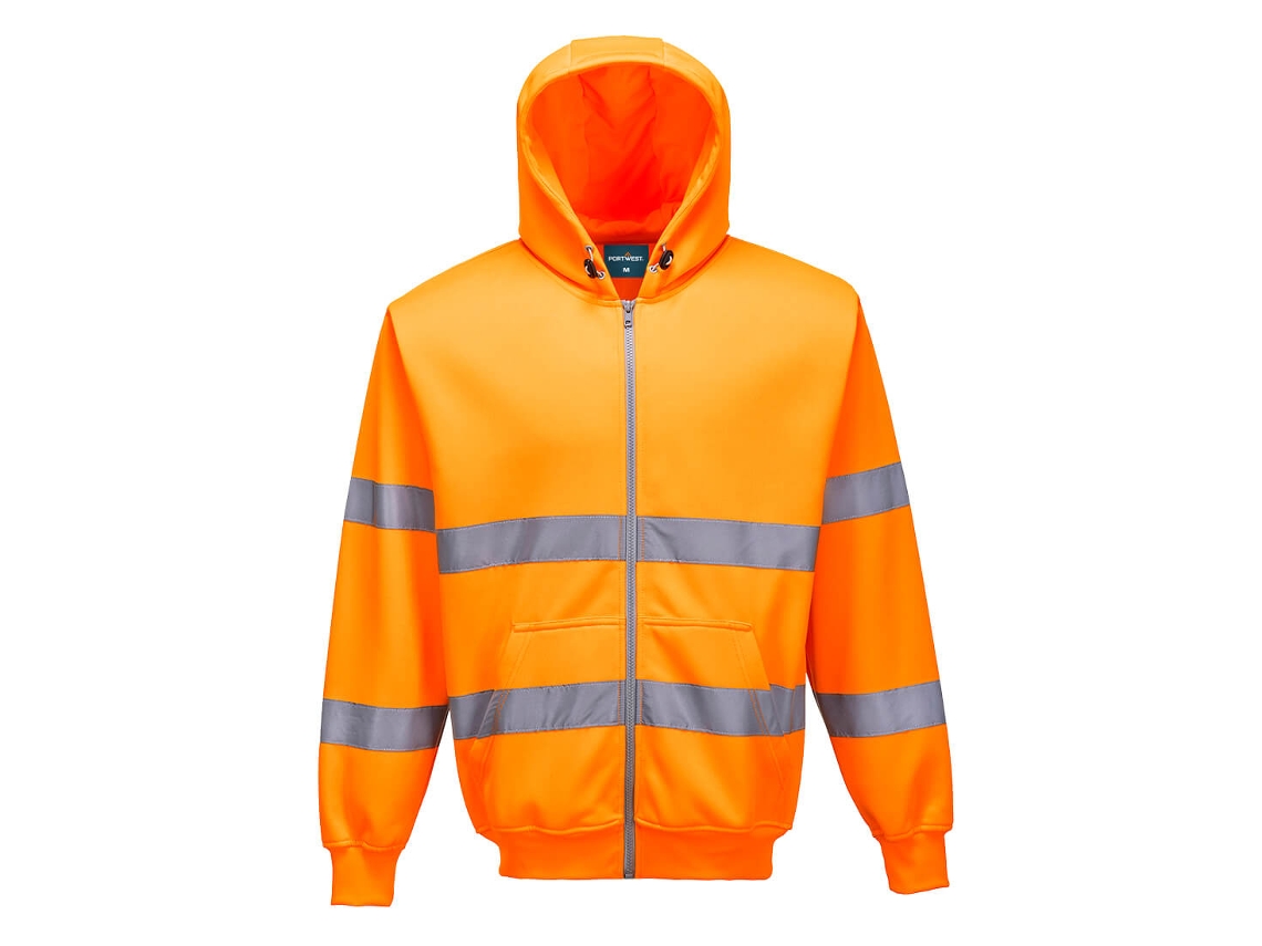 Sudadera De Alta Visibilidad Con Capucha Y Cremallera - Versatilidad Y Estilo Naranja / 4xl
