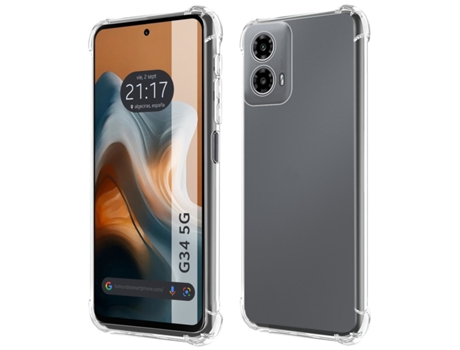 Funda para Motorola Moto G34 5G TUMUNDOSMARTPHONE Silicona Transparente