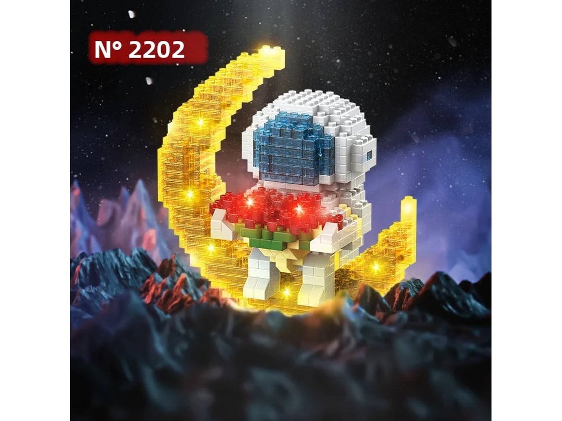 (estilo 1) Figura De Astronauta Con Bloques De Construcción De Micropartículas, Juego De Juguetes Creativos De Luz Espacial Para Hacer Uno Mismo
