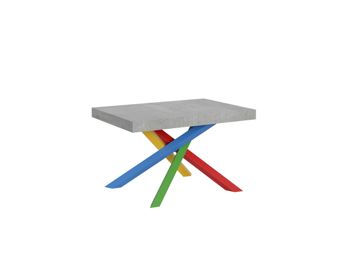Mesa extensible 90x140/244 cm Volantis Cemento estructura 4/B