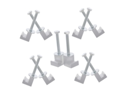 Juego De 10 Clips De Montaje Para Caja De Herramientas, Ganchos De Recogida, Aluminio Plateado.