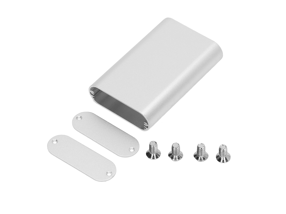 Caja Electrónica De Aluminio Mate Plata Estuche De Proyecto Para Placa De Circuito 24x70x110mm