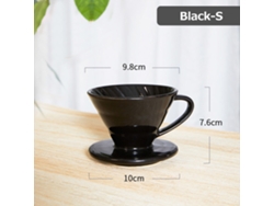 Filtro de café cónico de cerámica V60 para preparación manual.