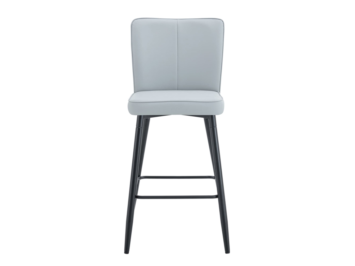 Taburetes De Bar 101 Cm - Ergonómicos Y Cómodos Pu - Negro/gris Claro