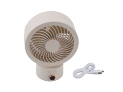 Ventilador De Mesa Portátil Recarregável Com Oscilação E Temporizador 4h Para Casa Viagem Escritório Apricot