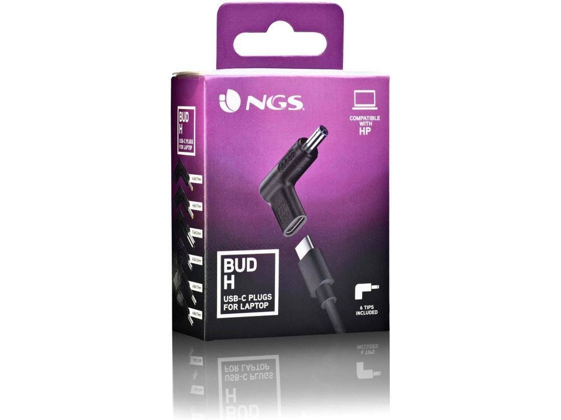 Adaptadores de corriente USB C de repuesto Bud H, paquete de 6, compatibles con computadoras portátiles HP. Ngs