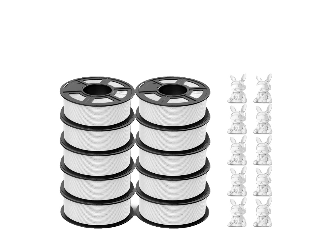 Filamento 3D resistente a impactos, compatible con la mayoría de impresoras 3D, 10 kg, ABS blanco OEM