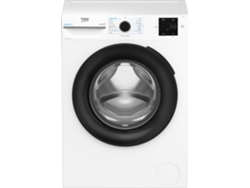Lavadora Beko B300 Bm3wfu37211b de carga frontal, 7 kg, 1200 rpm, color negro y blanco